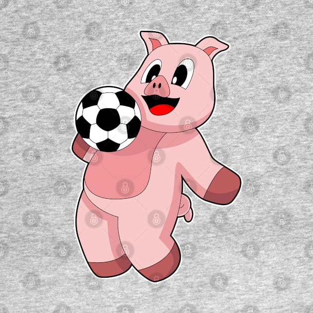 Pig Soccer player Soccer by Markus Schnabel